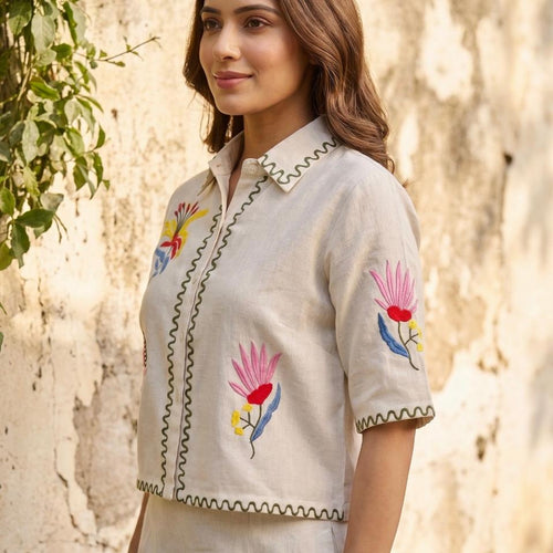 Fable Floral Embroidered Co-ord Set