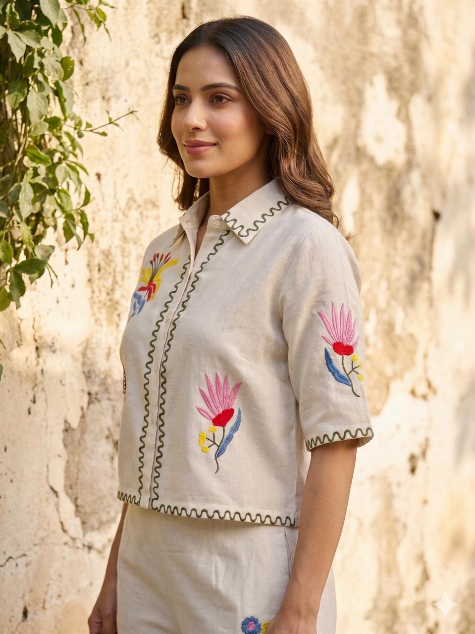 Fable Floral Embroidered Co-ord Set