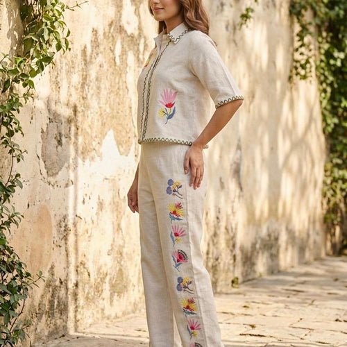 Fable Floral Embroidered Co-ord Set