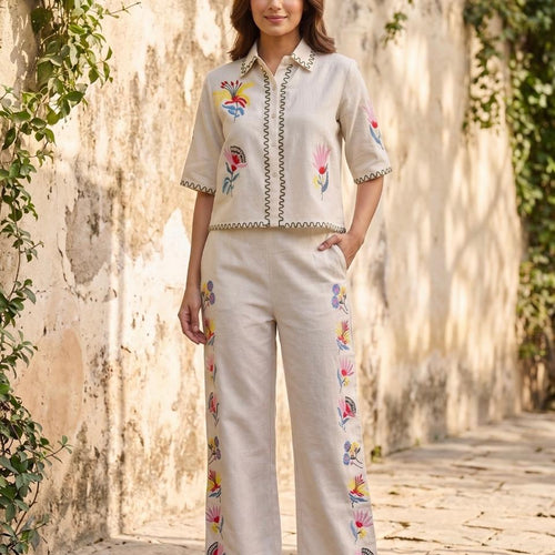 Fable Floral Embroidered Co-ord Set
