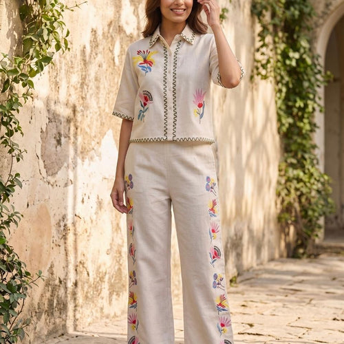 Fable Floral Embroidered Co-ord Set