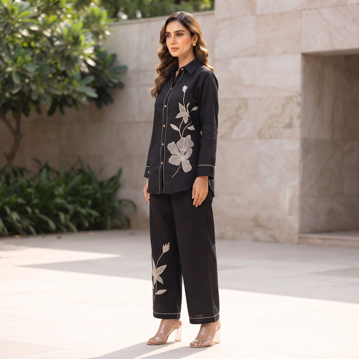 Aura Floral Applique Co-ord Set