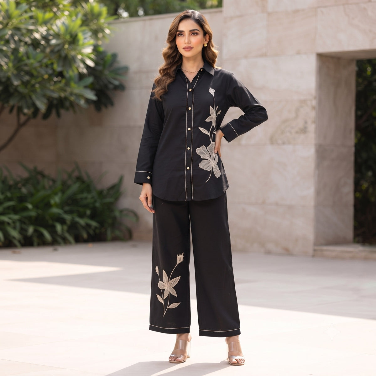 Aura Floral Applique Co-ord Set