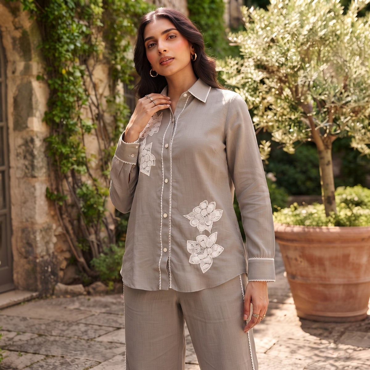 Luna Floral Applique Co-ord Set