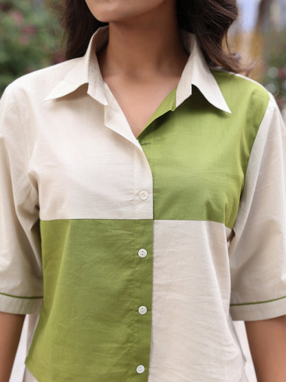 Colorblock Pure Cotton Co-ord Set