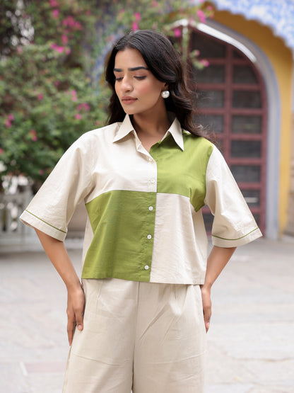 Colorblock Pure Cotton Co-ord Set