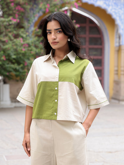 Colorblock Pure Cotton Co-ord Set