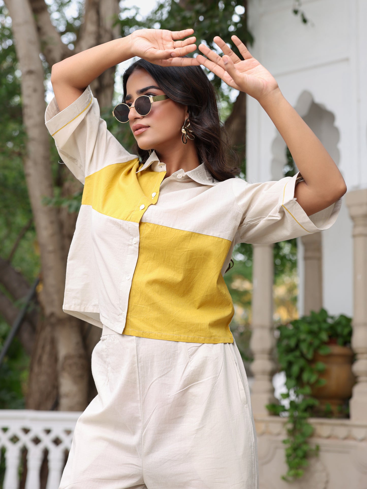 Colorblock Pure Cotton Co-ord Set