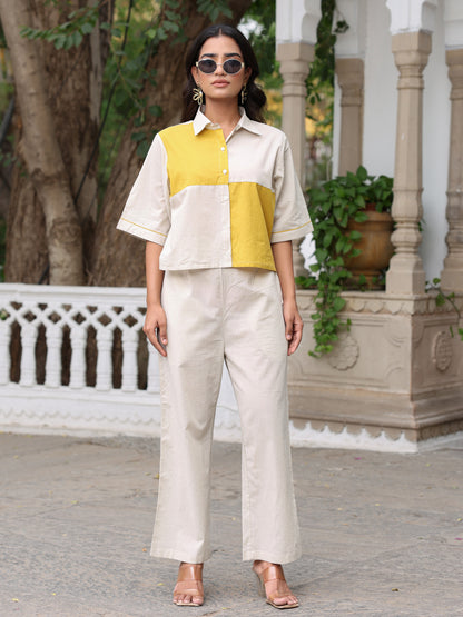 Colorblock Pure Cotton Co-ord Set