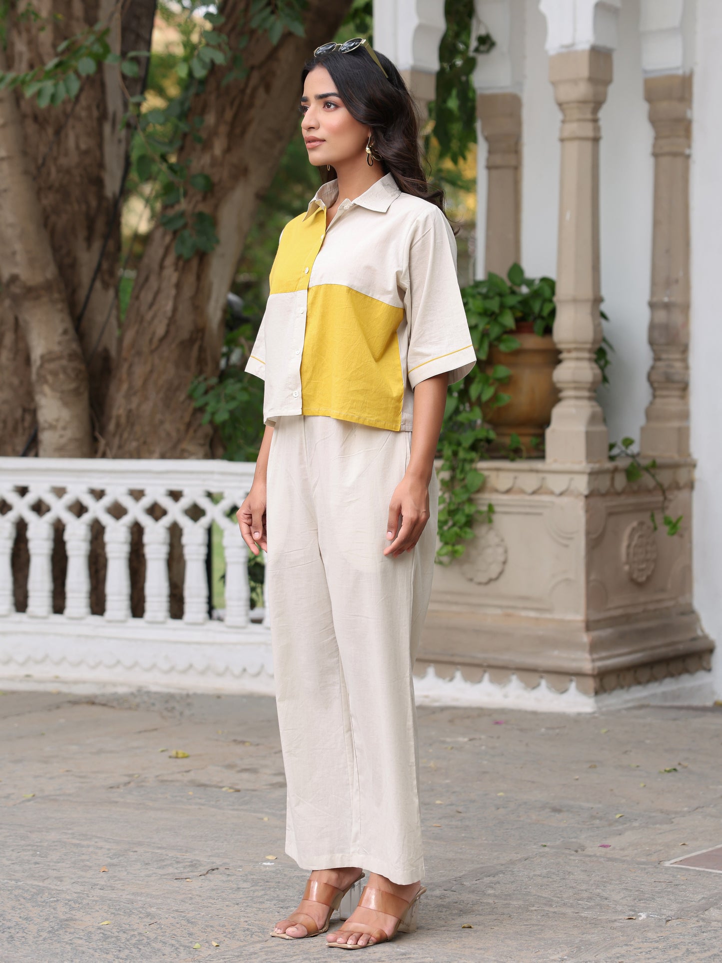 Colorblock Pure Cotton Co-ord Set