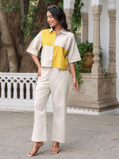 Colorblock Pure Cotton Co-ord Set