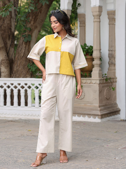 Colorblock Pure Cotton Co-ord Set