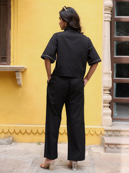 Colorblock Pure Cotton Co-ord Set