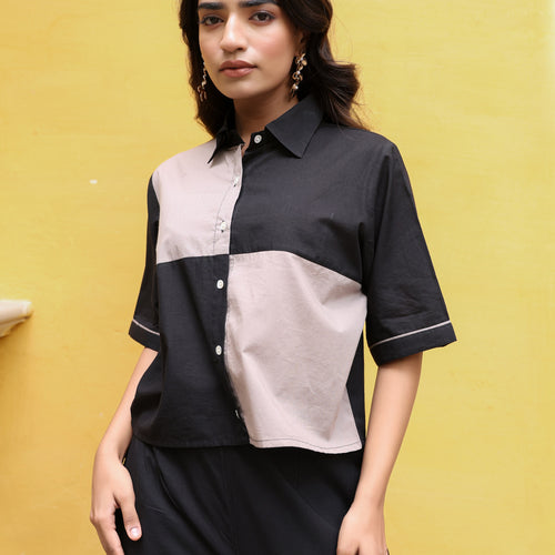 Iva Pure Cotton Colorblock Co-ord Set