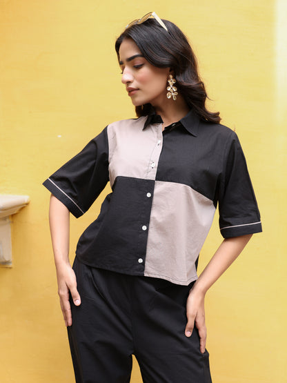 Colorblock Pure Cotton Co-ord Set