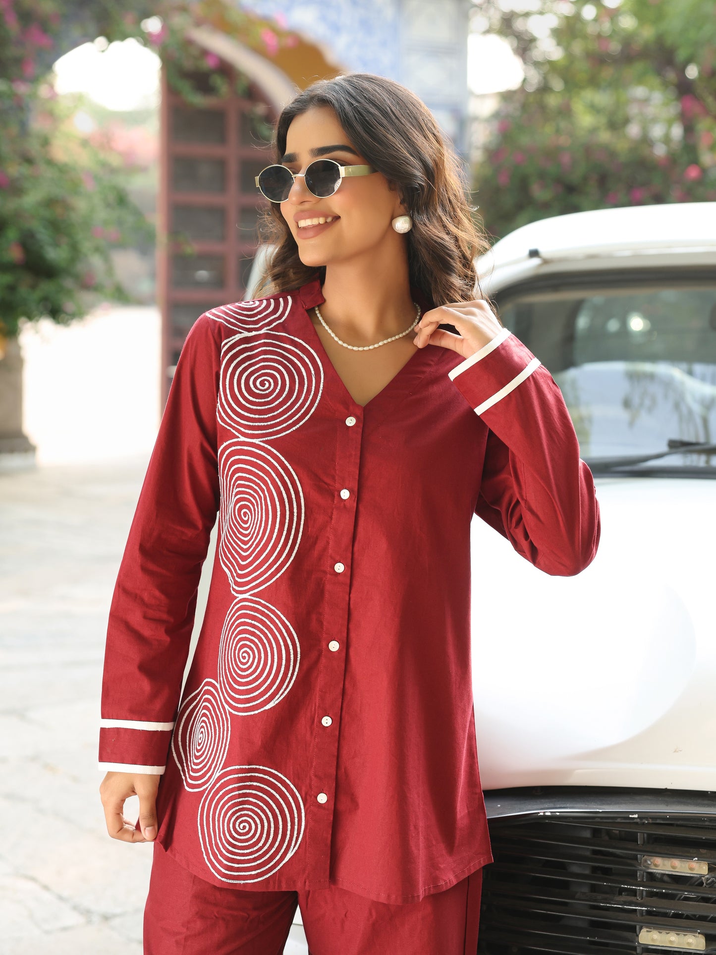 Pure Cotton Embroidery Co-ord set