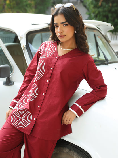 Pure Cotton Embroidery Co-ord set