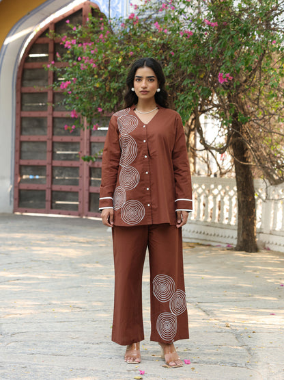 Pure Cotton Embroidery Co-ord set