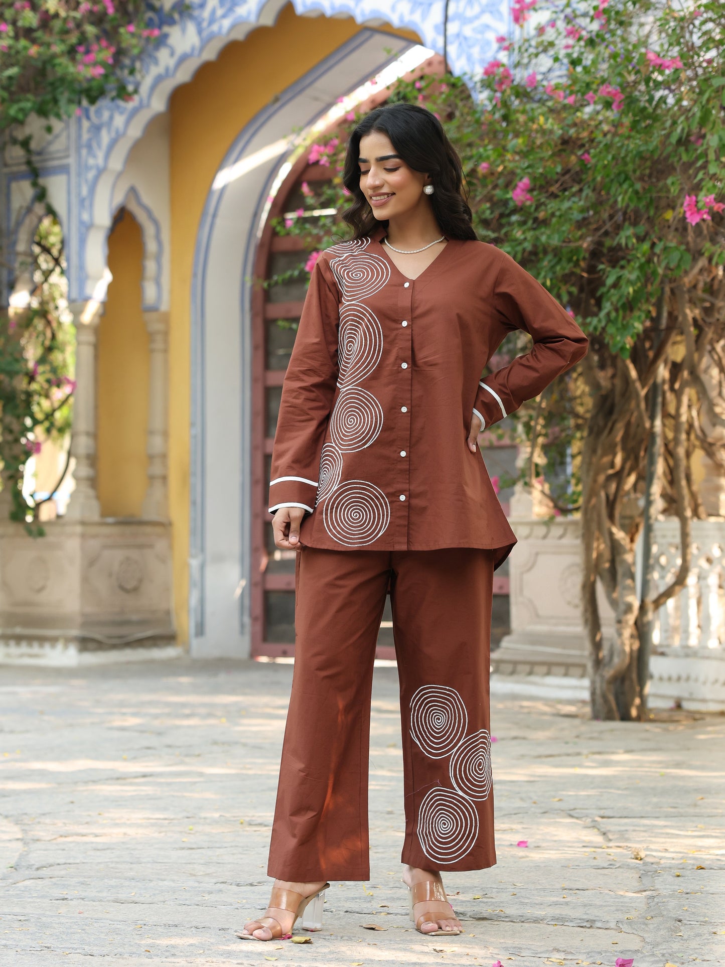 Pure Cotton Embroidery Co-ord set