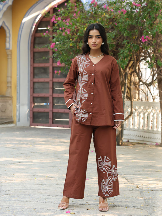 Pure Cotton Embroidery Co-ord set