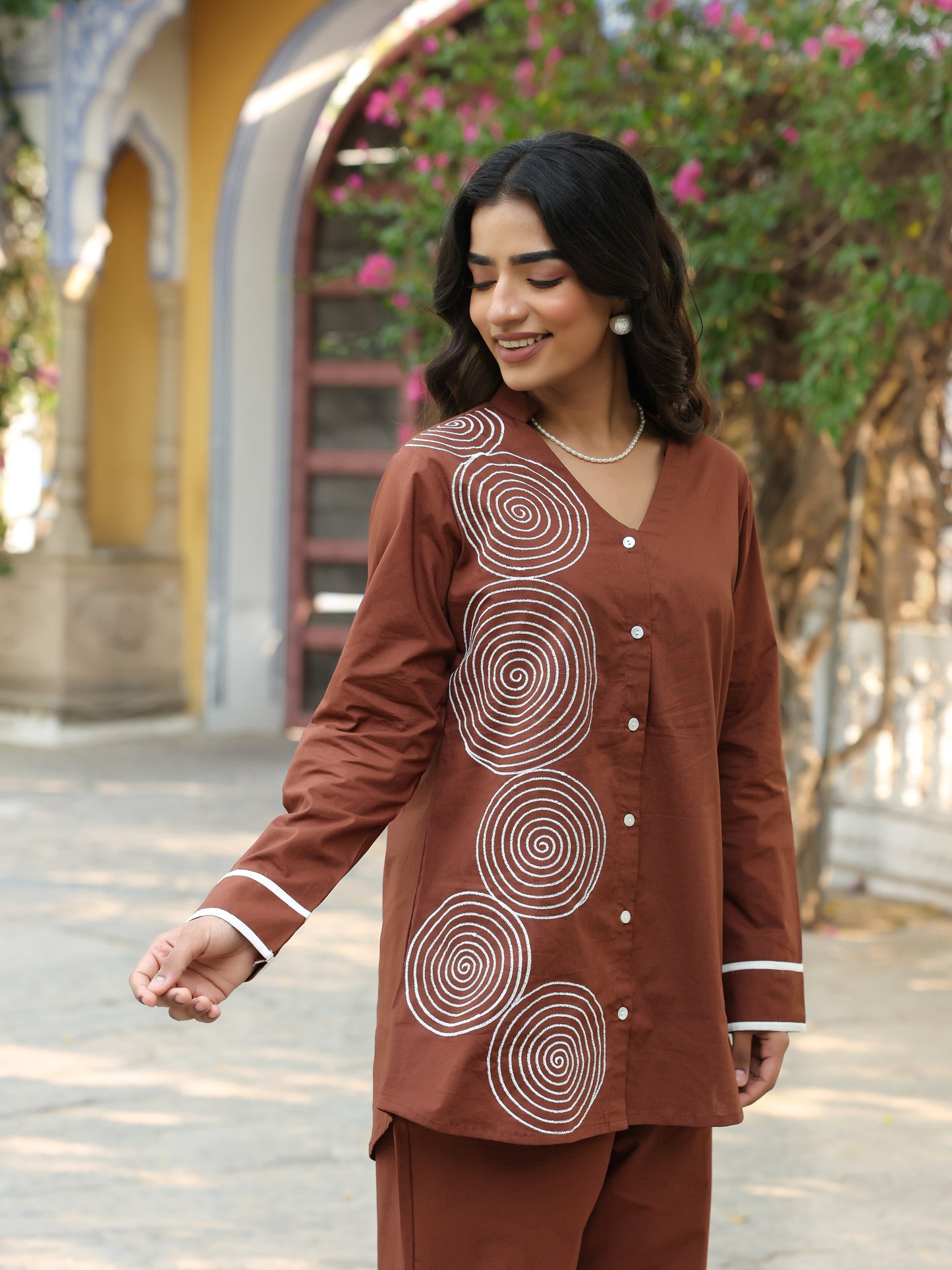 Pure Cotton Embroidery Co-ord set