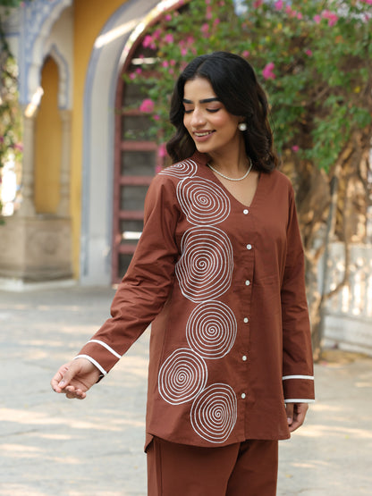 Pure Cotton Embroidery Co-ord set