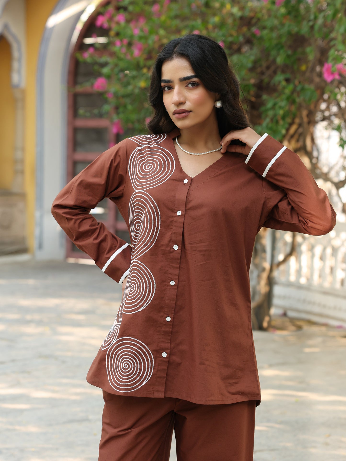 Pure Cotton Embroidery Co-ord set