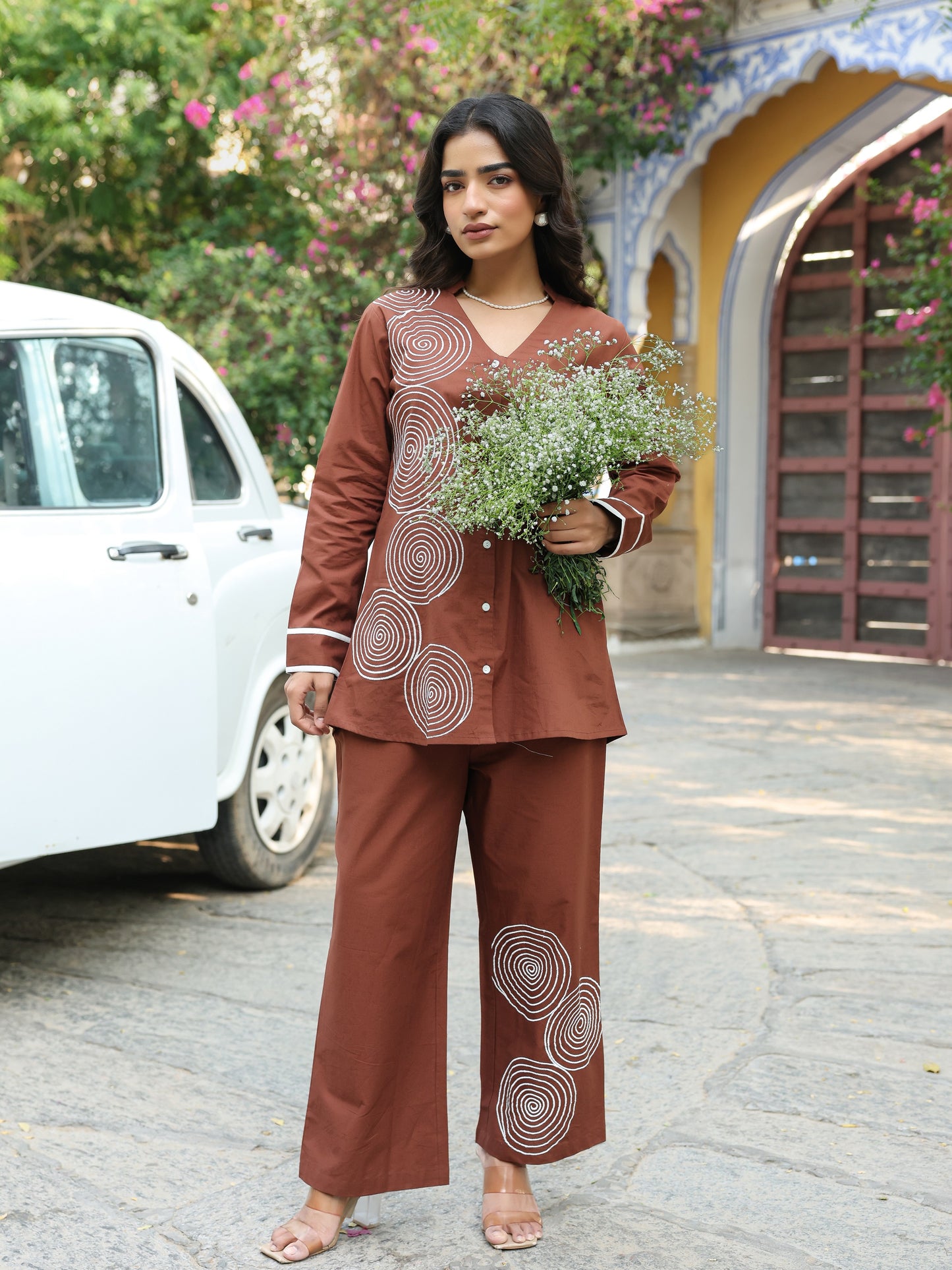 Pure Cotton Embroidery Co-ord set