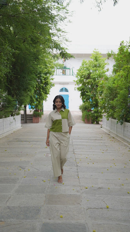 Colorblock Pure Cotton Co-ord Set