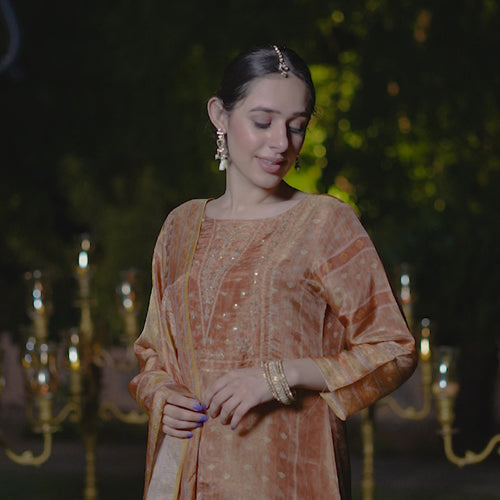 Ash Brown Shimmer Suit Set