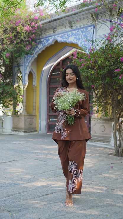 Pure Cotton Embroidery Co-ord set