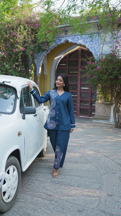 Pure Cotton Embroidery Co-ord Set