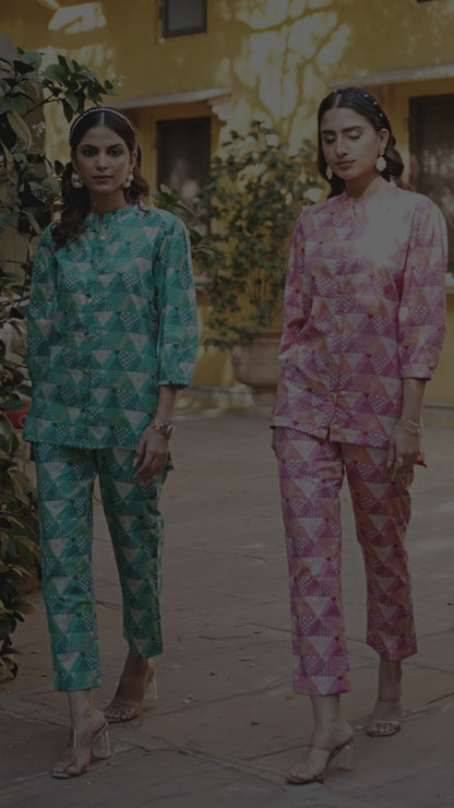 Pink Abstract Co-ord Set