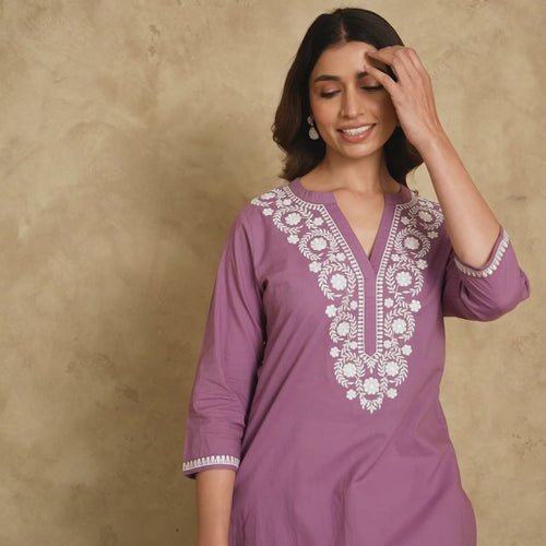 Noor Pure Cotton Embroidered Cotton Top